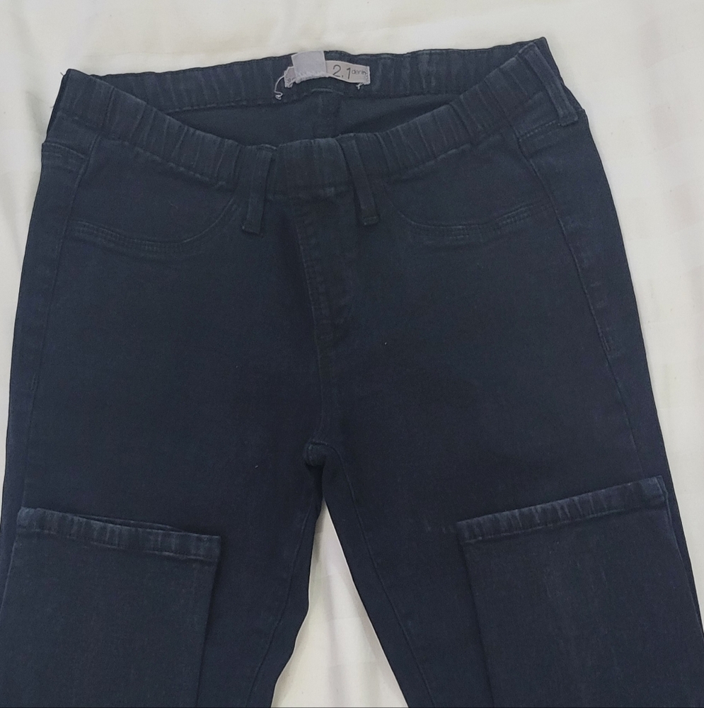 Girls Super Skinny Black Pull On Jeans